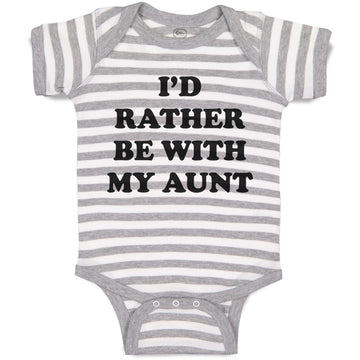 Baby Clothes I'D Rather Be with My Aunt Dinosaurs Dino Baby Bodysuits Cotton