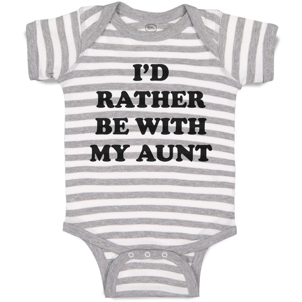 Baby Clothes I'D Rather Be with My Aunt Dinosaurs Dino Baby Bodysuits Cotton