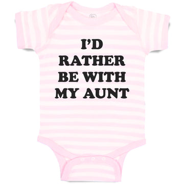 Baby Clothes I'D Rather Be with My Aunt Dinosaurs Dino Baby Bodysuits Cotton
