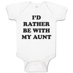 Baby Clothes I'D Rather Be with My Aunt Dinosaurs Dino Baby Bodysuits Cotton