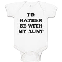 Baby Clothes I'D Rather Be with My Aunt Dinosaurs Dino Baby Bodysuits Cotton