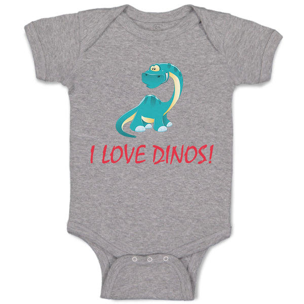 Baby Clothes I Love Dinos Dinosaur Dinosaurs Dino Trex Baby Bodysuits Cotton