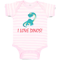 Baby Clothes I Love Dinos Dinosaur Dinosaurs Dino Trex Baby Bodysuits Cotton