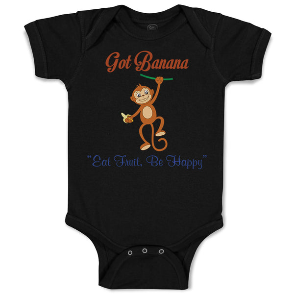 Baby Clothes Got Banana Be Happy Monkey Safari Baby Bodysuits Boy & Girl Cotton