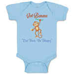 Baby Clothes Got Banana Be Happy Monkey Safari Baby Bodysuits Boy & Girl Cotton