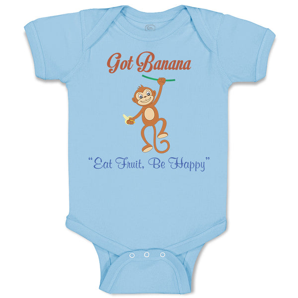 Baby Clothes Got Banana Be Happy Monkey Safari Baby Bodysuits Boy & Girl Cotton