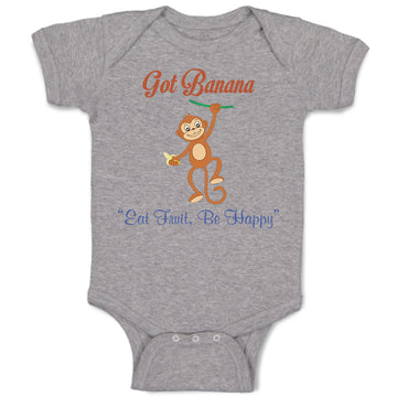 Baby Clothes Got Banana Be Happy Monkey Safari Baby Bodysuits Boy & Girl Cotton