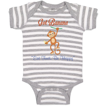 Baby Clothes Got Banana Be Happy Monkey Safari Baby Bodysuits Boy & Girl Cotton