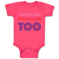 Baby Clothes Girls Likes Dinosaurs Too Dinosaurs Dino Trex Baby Bodysuits Cotton