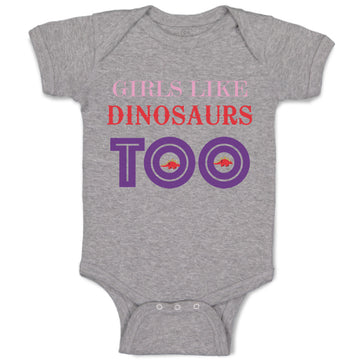 Baby Clothes Girls Likes Dinosaurs Too Dinosaurs Dino Trex Baby Bodysuits Cotton