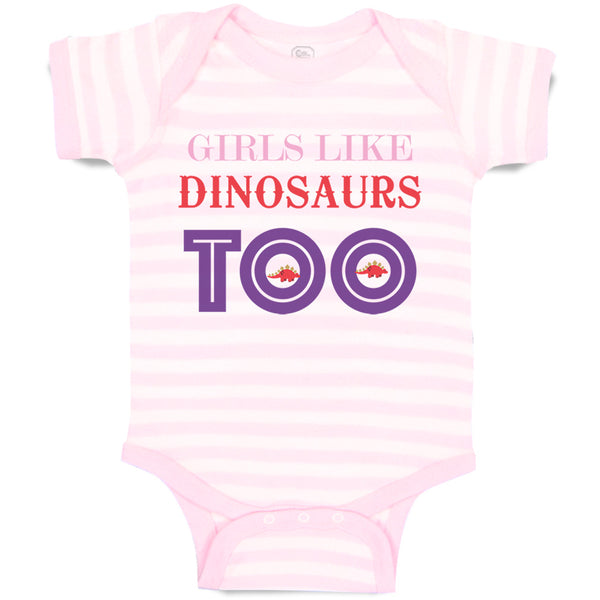 Baby Clothes Girls Likes Dinosaurs Too Dinosaurs Dino Trex Baby Bodysuits Cotton