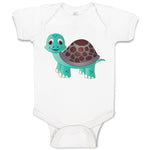 Baby Clothes Little Cute Turtle Funny Humor Baby Bodysuits Boy & Girl Cotton