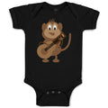 Baby Clothes Monkey Playing Guitar Safari Baby Bodysuits Boy & Girl Cotton