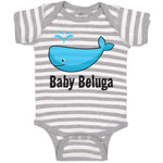 Baby Clothes Baby Beluga Blue Whale Ocean Sea Life Baby Bodysuits Cotton