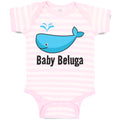 Baby Clothes Baby Beluga Blue Whale Ocean Sea Life Baby Bodysuits Cotton