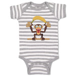 Baby Clothes Monkey with Large Banana Safari Baby Bodysuits Boy & Girl Cotton