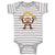 Baby Clothes Monkey with Large Banana Safari Baby Bodysuits Boy & Girl Cotton