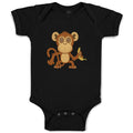 Baby Clothes Monkey Big Eyes Animals Safari Baby Bodysuits Boy & Girl Cotton