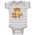 Baby Clothes Monkey Big Eyes Animals Safari Baby Bodysuits Boy & Girl Cotton