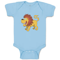 Baby Clothes Lion Smiling Safari Baby Bodysuits Boy & Girl Cotton