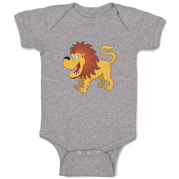 Baby Clothes Lion Smiling Safari Baby Bodysuits Boy & Girl Cotton