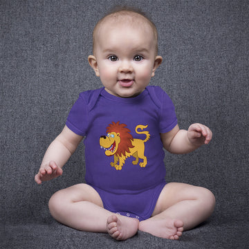 Baby Clothes Lion Smiling Safari Baby Bodysuits Boy & Girl Cotton