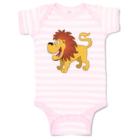 Baby Clothes Lion Smiling Safari Baby Bodysuits Boy & Girl Cotton