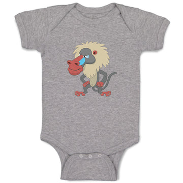 Baby Clothes Monkey Angry Long Hair and Beard Safari Baby Bodysuits Cotton