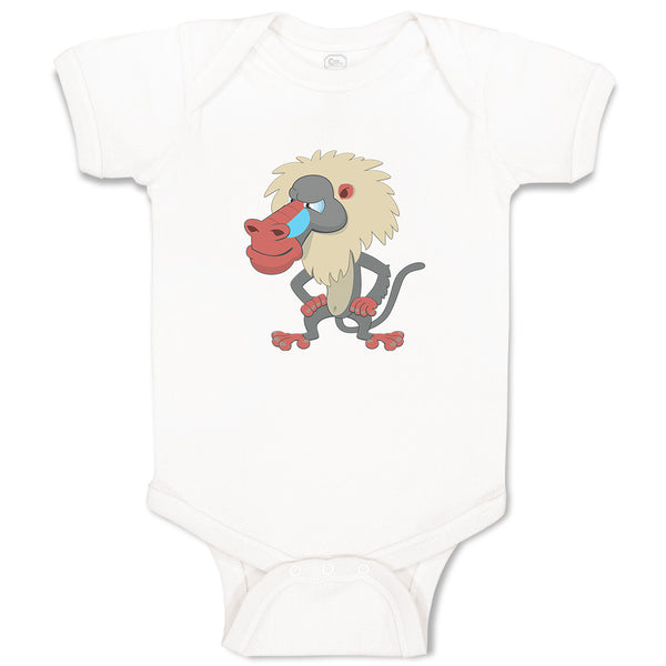 Baby Clothes Monkey Angry Long Hair and Beard Safari Baby Bodysuits Cotton