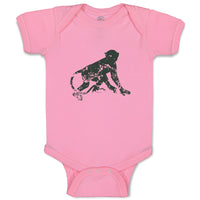 Baby Clothes Monkey Shadow Safari Baby Bodysuits Boy & Girl Cotton