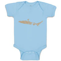 Baby Clothes Shark Shadow Animals Ocean Sea Life Baby Bodysuits Cotton