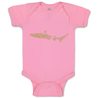 Baby Clothes Shark Shadow Animals Ocean Sea Life Baby Bodysuits Cotton