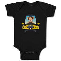 Baby Clothes Monkey Driving Car Safari Baby Bodysuits Boy & Girl Cotton