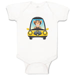 Baby Clothes Monkey Driving Car Safari Baby Bodysuits Boy & Girl Cotton