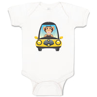Baby Clothes Monkey Driving Car Safari Baby Bodysuits Boy & Girl Cotton