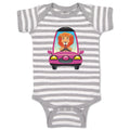 Baby Clothes Lion Driving Car Safari Baby Bodysuits Boy & Girl Cotton