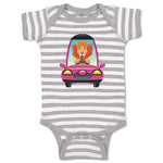 Baby Clothes Lion Driving Car Safari Baby Bodysuits Boy & Girl Cotton