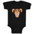 Baby Clothes Monkey Head Funny Safari Baby Bodysuits Boy & Girl Cotton
