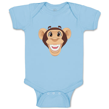 Baby Clothes Monkey Head Funny Safari Baby Bodysuits Boy & Girl Cotton