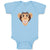 Baby Clothes Monkey Head Funny Safari Baby Bodysuits Boy & Girl Cotton