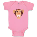 Baby Clothes Monkey Head Funny Safari Baby Bodysuits Boy & Girl Cotton