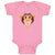 Baby Clothes Monkey Head Funny Safari Baby Bodysuits Boy & Girl Cotton