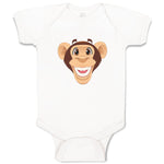 Baby Clothes Monkey Head Funny Safari Baby Bodysuits Boy & Girl Cotton