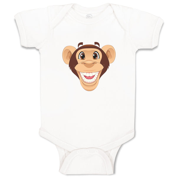 Baby Clothes Monkey Head Funny Safari Baby Bodysuits Boy & Girl Cotton