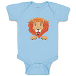 Baby Clothes Lion Head Smiling Safari Baby Bodysuits Boy & Girl Cotton