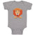 Baby Clothes Lion Head Smiling Safari Baby Bodysuits Boy & Girl Cotton