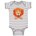 Baby Clothes Lion Head Smiling Safari Baby Bodysuits Boy & Girl Cotton
