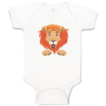 Baby Clothes Lion Head Smiling Safari Baby Bodysuits Boy & Girl Cotton