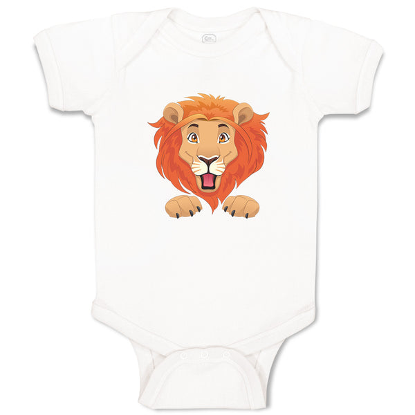 Baby Clothes Lion Head Smiling Safari Baby Bodysuits Boy & Girl Cotton