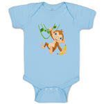 Baby Clothes Monkey with Banana on Tree Animals Baby Bodysuits Boy & Girl Cotton